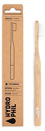 Cepillo de dientes bambú/nylon Hydrophil natural
