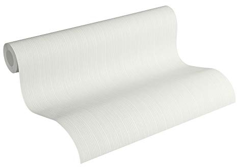 Michalsky Living Vliestapete Dream Again Tapete Unitapete 10,05 m x 0,53 m weiß creme grau Made in Germany 364992 36499-2