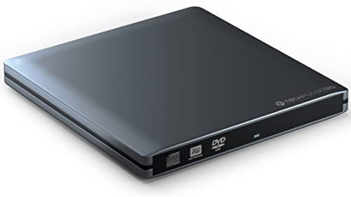 techpulse120 Unidad Externa USB 3.0 DVD CD grabadora de CD de Aluminio Reproductor Gris Superdrive portátil Slim Drive para Ordenador de sobremesa, Ordenador portátil, Ultrabook, Netbook, portátil