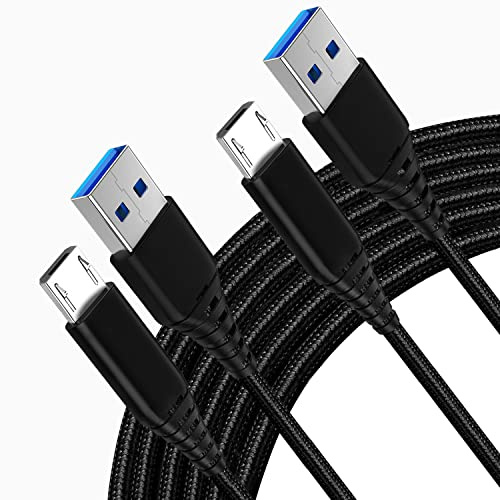 PS4 Controller Ladekabel 3M+3M Kabel für Playstation 4/Sony PS4/PS4 Slim/Nacon PS4 Pro/Xbox One/One S/One Elite/Microsoft One X Controllers,Micro Usb Datenkabel und Schnellladekabel,Schwarz | Nacon PS4 Pro/Xbox One/One S/One Elite/Microsoft One X Controllers,Micro Usb Datenkabel und Schnellladekabel,Schwarz