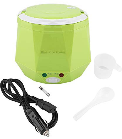 Olla Arrocera De 12v, Cocina Eléctrica Para Coche, 100w, 1,3 L, Mini Vaporizador De Alimentos Multifuncional Portátil Eléctrico, Cocina De 12v Para Coche De Viaje(Verde)