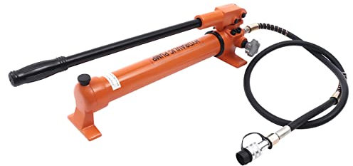 ROMYIX CP-700 Manual Hydraulic Pump with 2m Hose,800cc Manual Ram Pump Hydraulic Hand Pump for Hydraulic Tools