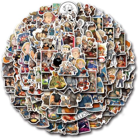 100Pcs Delicious in Dungeon Stickers, Vinyl Waterproof Decals for Laptop Water Bottle Scrapbook Cars Guitar Skateboard, Teens and Adults