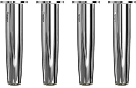 Table Legs Adjustable, 4pcs Tapered Furniture Legs Chrome Table Feet for Coffee Height:8-15cm furniture feet Aluminum Alloy | Anodized Surface | Table TV Stand Sofa Table Side Table 15cm/6