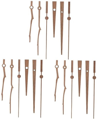 Uonlytech 6sätze Dekorative Uhrzeiger Geräuschloser Holz-uhrwerk Mechanismus Professionelle Langlebige Uhrzeiger Für -uhrenprojekte Für Wanduhren Rahmenlose Uhren Und Mehr