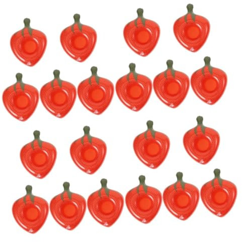 Hohopeti 10pcs Inflatable Beer Holder for Pool Strawberries Shape Pvc Drink Mat Water Party Accessory