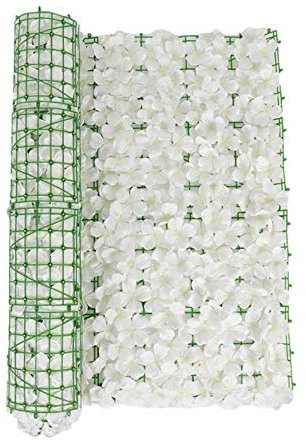 Recinzione di edera artificiale, siepe finta edera per privacy, protezione dai raggi UV, decorazione da parete per esterni e giardino