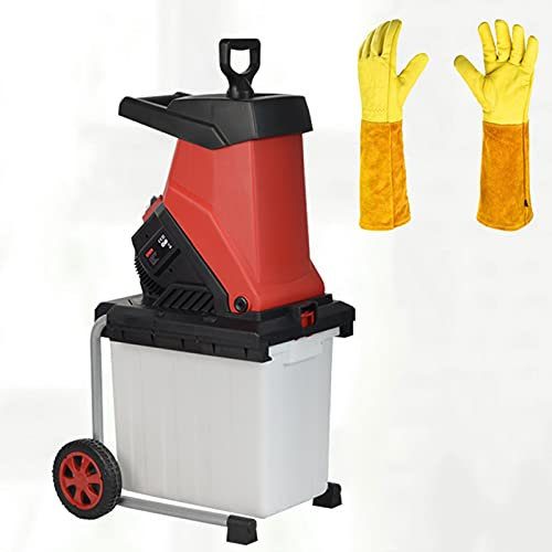 JMOZHCD Broyeur de Jardin électrique 2500 W avec Largeur de Coupe de 45 mm, boîte de Collecte de 50 litres