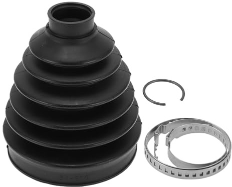 Hihaha No.LR032576 CV Joint Boot Kit W/Clamps for Land Rover Range Rover 2002-2012 Outer Constant Velocity Joint Boot Strong Durable Rubber 1 Set Black