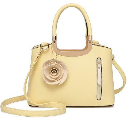 Miss Lulu Handtasche Damen Mit Blumen Henkeltasche Schultertasche Umhängetasche Elegant Kunstleder Retro Cross Body Tasche Damen