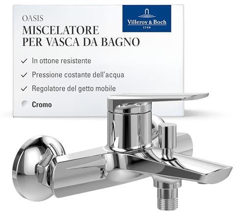 Villeroy & Boch Oasis Badewannenarmatur, Aufputz Montage – Chrom
