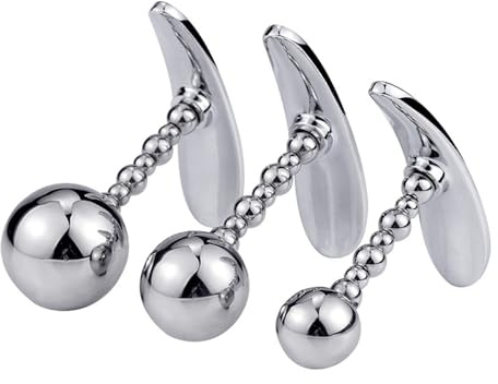 GeRRiT Metall Analplug Analkugeln S/M/L Butt Plug Analdildo G-Punkt Prostata Stimulator Aus Dilatator Analhaken Anal Beads Perlen SM Masturbation Sexspielzeug für Frauen Männer(L)