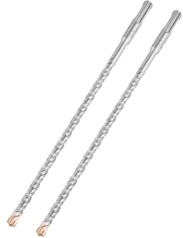 HILPATY SDS Plus Masonry Drill Bits 8 x 250mm x 2pcs Tungsten Carbide Cross Tip Rotary Hammer Drill bit for Masonry, Concrete, Brick Wall, Cement, Stone