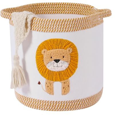 Tidelit Baby Kids Laundry Basket for Hampers, Blanket Baskets Baby Toy Basket Kids Toy Storage Box for living Room Kids Bedroom, Cute Lion Nursery Laundry Baskets