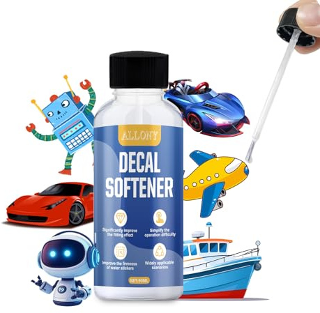 Allony Model Glue, Decal Softener, Model Building Decals Setting Solution for Complex Model Water Decal Production, Creates Smooth and Wrinkle-Free Decals, 50ml