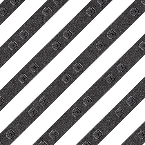 Realm Snap Popper Tape Fasten Ribbon Black Popper Snap Stud Press Fastening Sewing Duvet Cover Tape for Baby Jumpsuits, Toddles Clothes, Sewing Small Garments (Black, 2 Popper 1m)