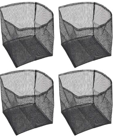 banapoy Lot de 4 Paniers pour Plantes D'étang, Sacs de Plantation en Maille Réutilisables pour Bassins Aquatiques, Pots de Culture pour Tourbières de Lotus et Fleurs Terrestres (carré)
