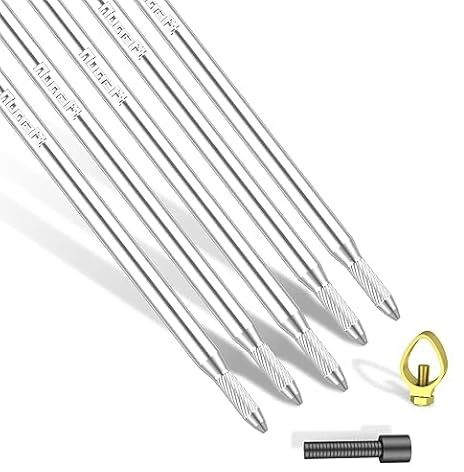 Nucraft Tiefenerder V4A Edelstahl Erder Erdung Staberder Blitzableiter Ø20mm mit Klemme SET5M Zusammensetzung (SET Ø20 5x1000mm)