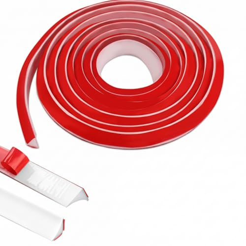 Nastro autoadesivo in TPE 3M, modanatura flessibile, per battiscopa, pavimenti in laminato, parete, soffitto, angolo, modanatura per cucina, bagno, piastrelle di lavoro (15 mm x 15 mm)