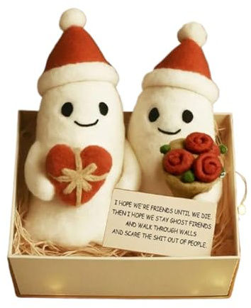 Christmas Ghost Stuffed Animal,Suave Y Tierno Consuelo Festivo | Juguete Fantasma Navidad Amistad - para Fiesta Cumpleaños Oficina Hogar Habitacion Coche Escritorio Colegio Apartamento Regalo