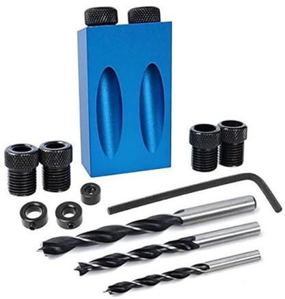 14 Pcs Woodwork Guides Joint Angle Tool, Degree Pocket Hole Screw Jig Dowel Drill Joinery Kit, Dowel Drill Joinery Screw Kit for Wood, Handmade, DIY
