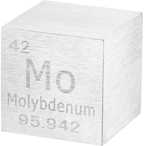 QUARKZMAN Molybdän Würfel 1 Zoll Hochdichter Metall Element Würfel Silber | Metall Dichte Würfel, Für Chemische Elemente Sammlung Wissenschaftliche Bildung Experimente Anwendung