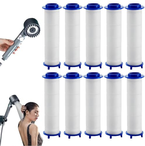 BAUCH Filtre Pommeau de Douche,10 Pcs Filtre Douche en Coton PP de Douchette,​pour pommeau de douche de amovible,85mm