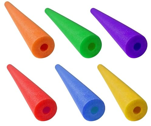 6 Pieces Churro De Piscina, Flotador De Espuma Largo para Piscina, Flotador Hueco De Espuma De 120 Cm Fideos para El Agua, Fideo para Nadar para Juegos Y Entrenamiento Acuático
