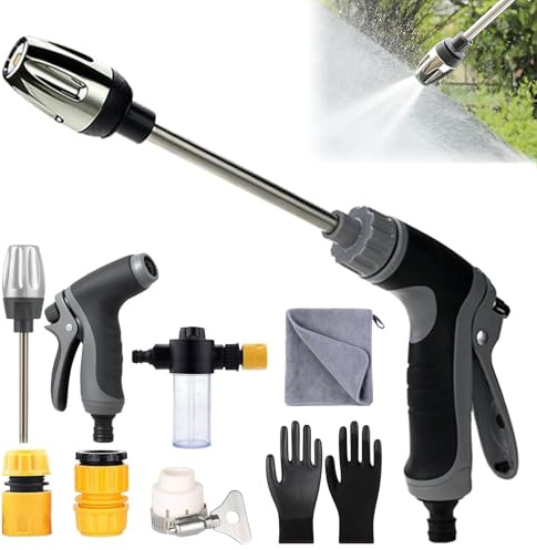 Idropulitori, Pressure Washer Nozzle con Serbatoio Schiuma, Lancia Idropulitrice Portatile, Ugello per Tubo Pistola, per Pulizia di Autolavaggio, Vialetto, Patio e Giardino (A,1PC)