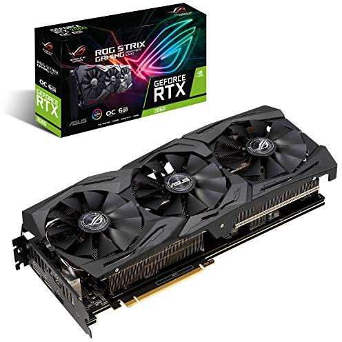 ASUS ROG-STRIX-RTX2060-O6G-GAMING Grafikkarte (Nvidia, PCIe 3.0, 6GB DDR6 Speicher, HDMI, DisplayPort, Overclocked)