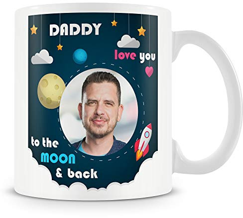 Daddy Photo Mug Gift - Daddy Love You to The Moon and Back Cup