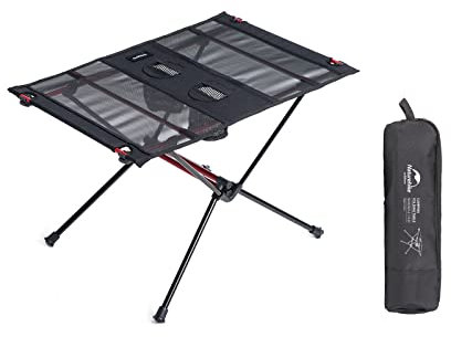 Naturehike Klapptisch Ultraleicht Klein Klapptisch Campingtisch Klappbar Klapptisch Camping Tisch Tragbar Klapptisch Tragbar zum Wandern Camping Garten (Schwarz)