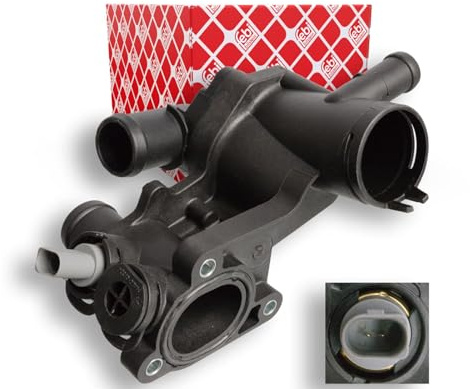 febi bilstein 109147 Thermostat mit Gehäuse, Dichtung und Temperaturschalter, 1 Stück | Kompatibel mit: SEAT CORDOBA, IBIZA III, IBIZA IV, IBIZA IV SC, IBIZA IV ST, SKODA FABIA II, FABIA II Combi, VW POLO, POLO V