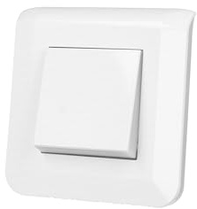 Legrand - Poussoir simple Mosaic 6A blanc complet avec plaque et fixation à vis