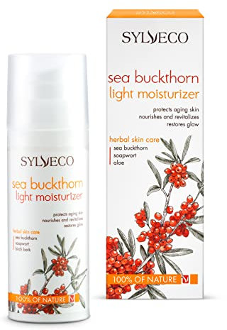 SYLVECO Crème d'argousier. Soin de jour pour le visage Crème hydratante à la bétuline et à l'argousier pour peaux sèches. Cosmétique naturel végétalien pour homme et femme. Taille : 50 ml.