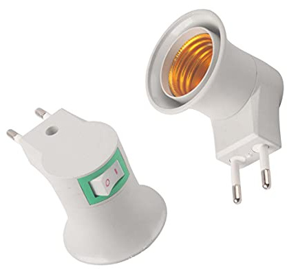 ShuoHui 2x E27 Lampenfassung Steckdose Adapter Halter Sockel Fassung Halterung 360°Drehung 230V