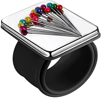 DUjuanhong Magnetisches Silikon-Armband,1PCS Armnadelkissen magnetisch,Magnetisch Nadelkissen Armband, quadratisches Nadelkissen mit Silikon-Armband-Armband für DIY-Stickerei-Haarspangen