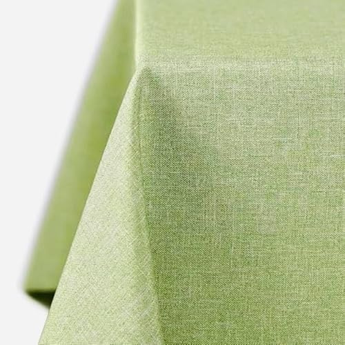 Tischdecke | Hellgrün - Eckig - 130x160cm | Gartentischdecke | Outdoor-Decke | Lotus-Effekt | Leinen-Optik | Schmutzabweisend