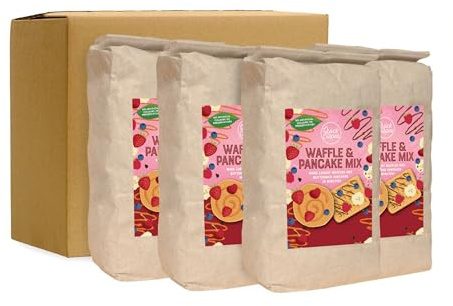 Award-Winning Luxury Waffle & Pancake Mix - just add Water to Make Perfect Belgian Style Waffles and American Buttermilk Pancakes - 14kg bulk case for catering