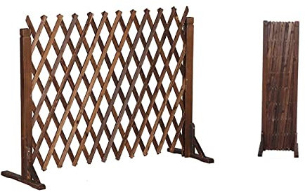GUODDM Erweiterbarer Garten-Sofortzaun – Pflanzenschutz Für Holzgarten, Unsichtbarer Zaun Für Hunde, Gartenzaun, Einziehbares Zaun-Haustiertor, Freistehender Gartenzaun Aus Holz (Size : 160 * 80cm)