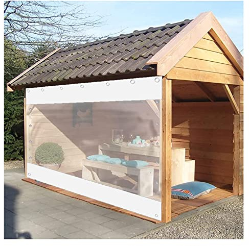 WZYJLyds Cortinas Transparentes para Exterior Paneles Laterales Impermeables para Pérgola, Cobertura de Privacidad para Jardín y Patio 0,5mm Aislamiento Térmico, Universal para Todas Las Estaciones.
