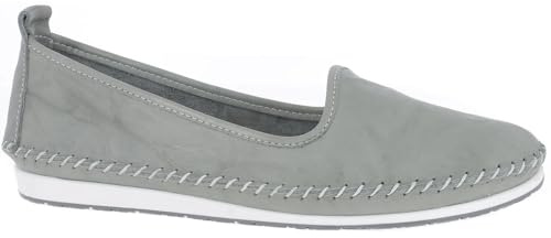 Andrea Conti Damen Slipper Mokassin aus weichem Leder im Boho Style 0027449