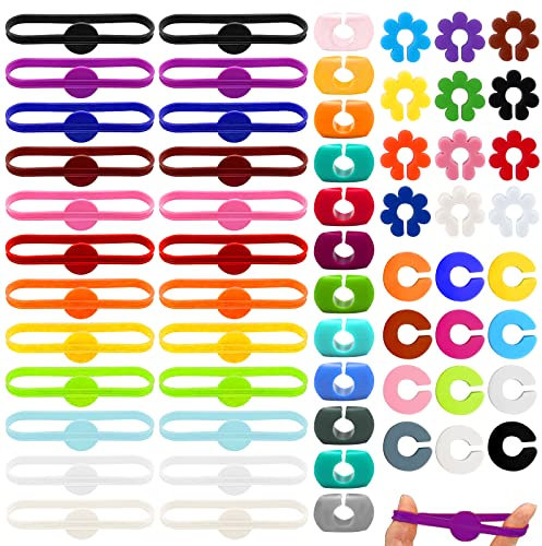Vegena 60 Pezzi Segna Bicchieri Calici, Segnabicchieri Siliconec, Segna Bicchiere Silicone Riutilizzabile Segnabicchieri Colorati Identificatore del Bicchiere di Vino per Bicchiere da Vino Cocktail