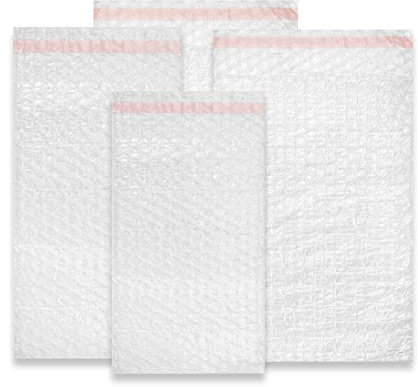 Luftpolstertaschen Flachbeutel Bubble Bags aus Luftpolsterfolie Versandtaschen Bubble-Bags (100, 200 x 300 + 50 mm)