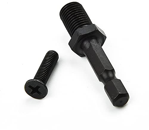 KhUKhu 1/4 Sechskantschaft-Adapter-Gewindeschraube für Bohrfutter. 1/4 Sechskantschaft-Adapter auf 3/8 Zoll -24UNF Außengewindeschraube