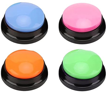 Matybobe Hund Tasten Training Voice Recorder Squeeze Box Interaktive Hund Kommunikation Tasten Haustier Training Spielzeug Stimme Hund Tasten