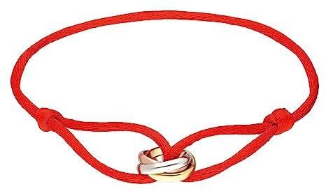 joy-d 3 anneaux Bracelet- Rogue Bracelet cordon avec anneaux 3 couleurs, cordon réglable, bracelet en argent sterling pour femme et homme, bijoux en or et en argent.