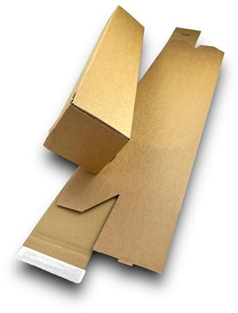 Versandhülsen Verpackungsrohr Faltkarton Versandkarton aus starker Wellpappe , Versandrolle , 610x105x105 mm , Versandrohr , Versandhülsen eckig, Versandrolle (10)