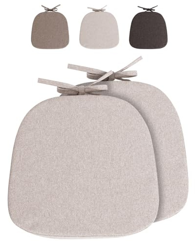 RUIXUAN stolskudde 36x36*4 cm sittdyna halvrundt Halkfritt stolunderlag Sittdyna för stol Sittdyna för trädgårdsstol, kök eller matsal Stolskudde med band För både inomhus och utomhus