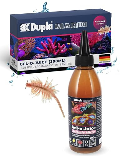 Dupla Marin Gel-o-Juice Artemia Micro I 200 ml I flüssiges Zooplankton-Konzentrat mit dekapsulierten Artemia I für gutes Fischwachstum und gesunde Korallen I nährstoffreiches Aquarienfutter